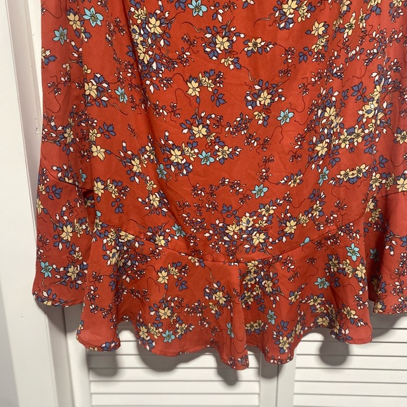 Max Studio Floral Midi Bottom Asymmetrical Skirt Size M - Picture 6 of 8